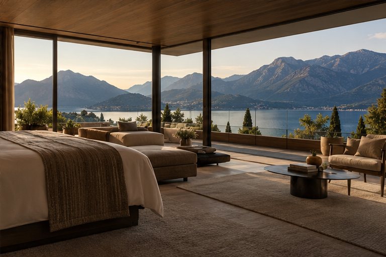 Großzügige Suite mit Panoramablick auf den See